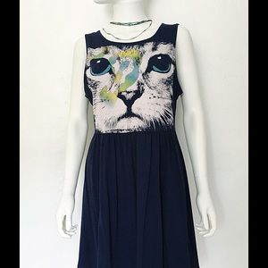 💸SOLD💸 Babydoll Cotton Dress White Cat Tunic